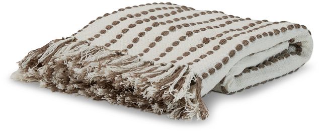 Addison Taupecotton 50"x 60" Throw