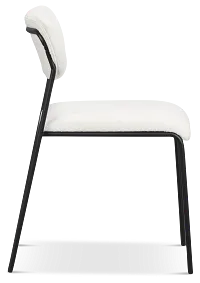 Lynden White Metal Upholstered Side Chair