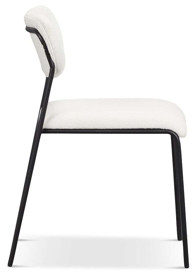 Lynden White Metal Upholstered Side Chair