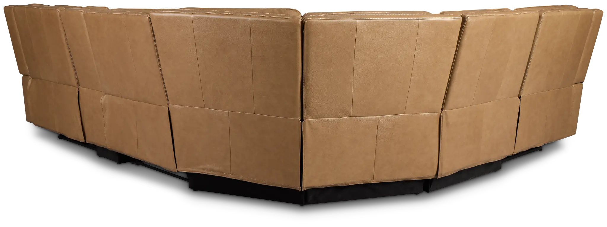 Jasper Light Brown Leather Medium Triple Power 2-arm Sectional Jasper Light Brown Leather Medium Triple Power 2-arm Sectional