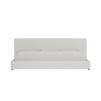Grayton Natural Beauty Beige 44" Upholstered Platform Bed