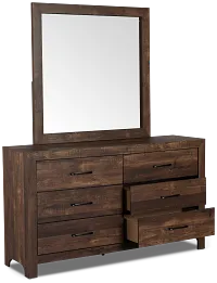 Ollie Dark Tone Dresser & Mirror