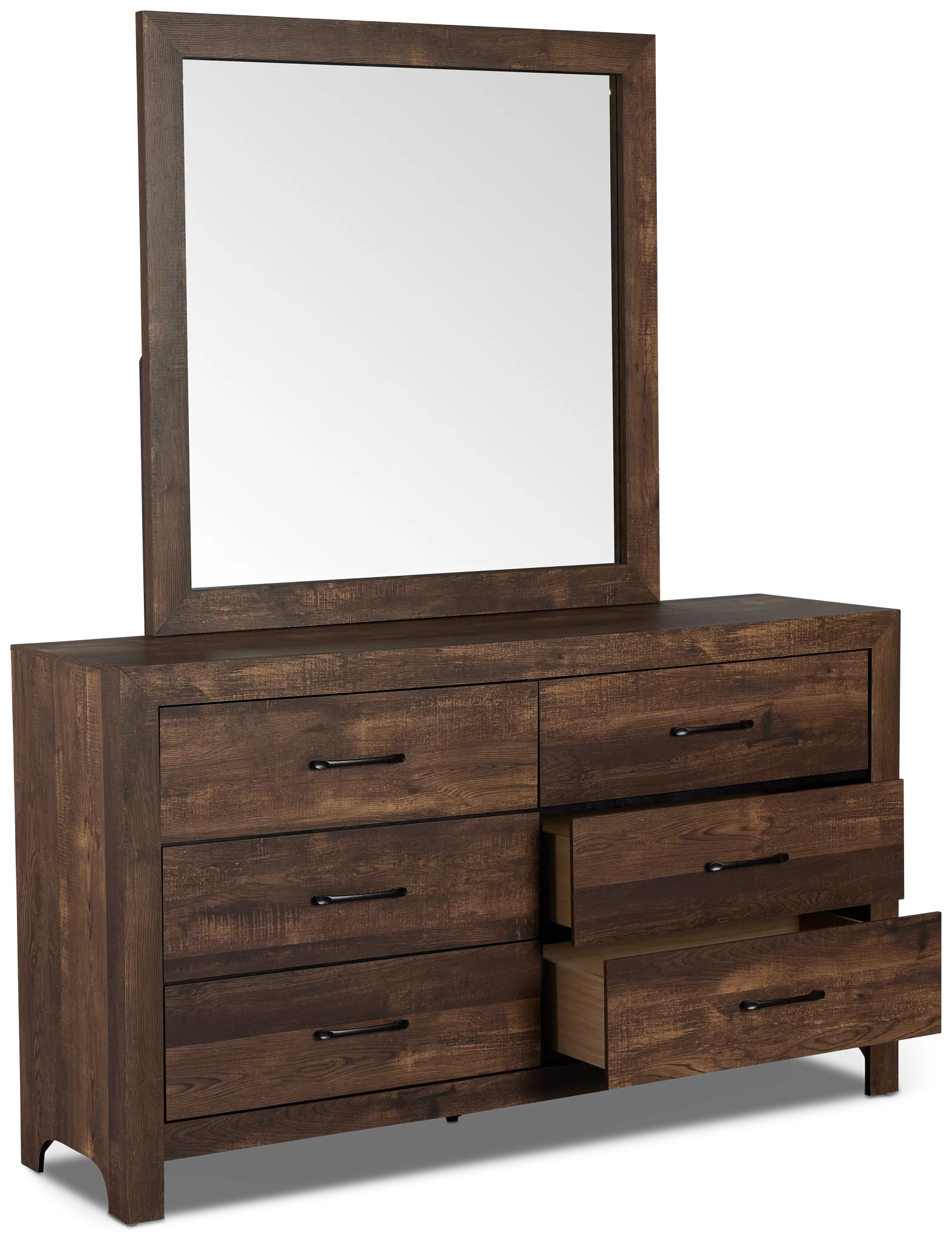 Ollie Dark Tone Dresser & Mirror