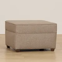 Tate Brown Fabric Ottoman