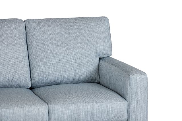 Rhodes Light Blue Fabric Loveseat