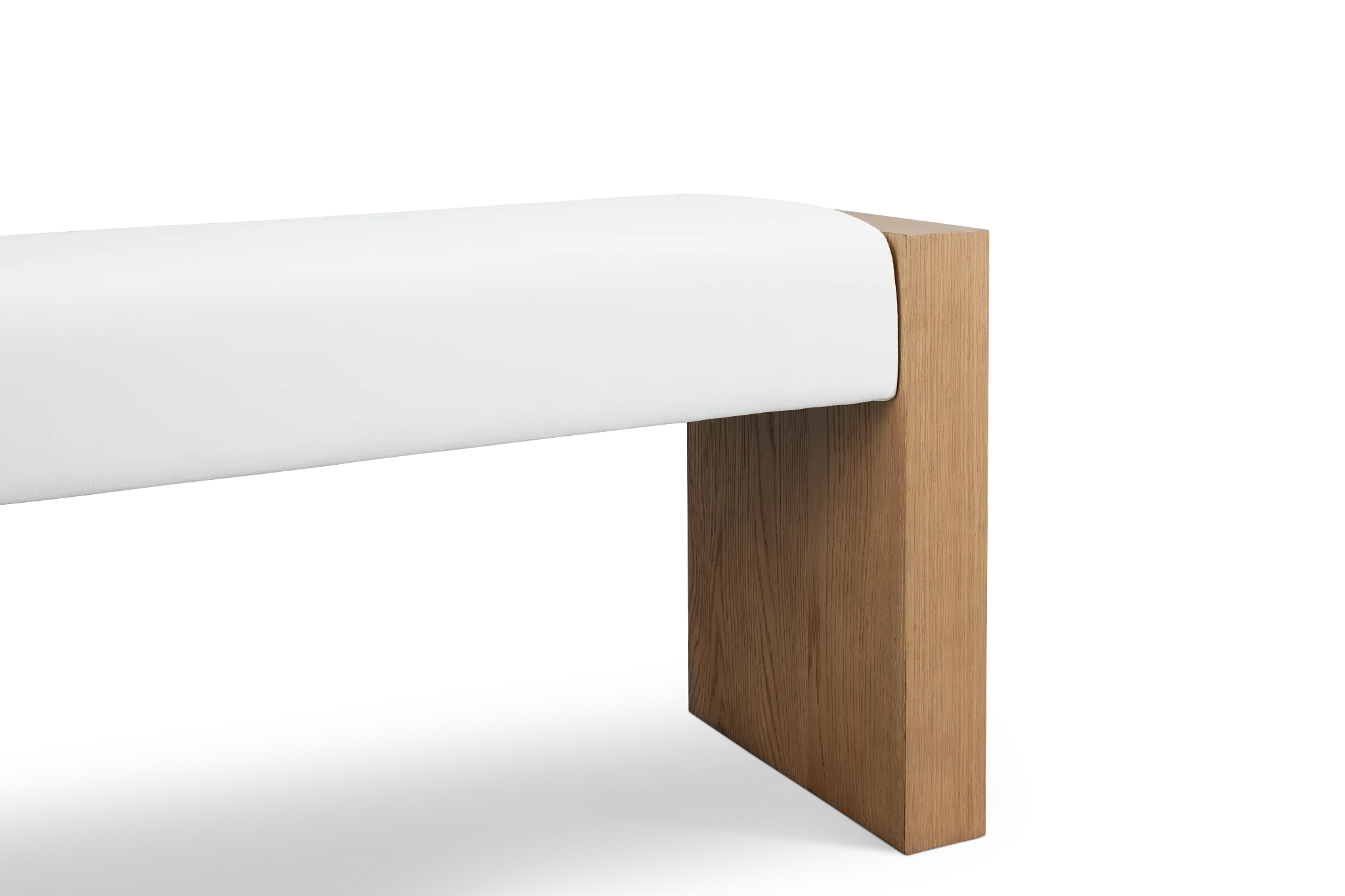 Haven White Uph Plank Dining Bench