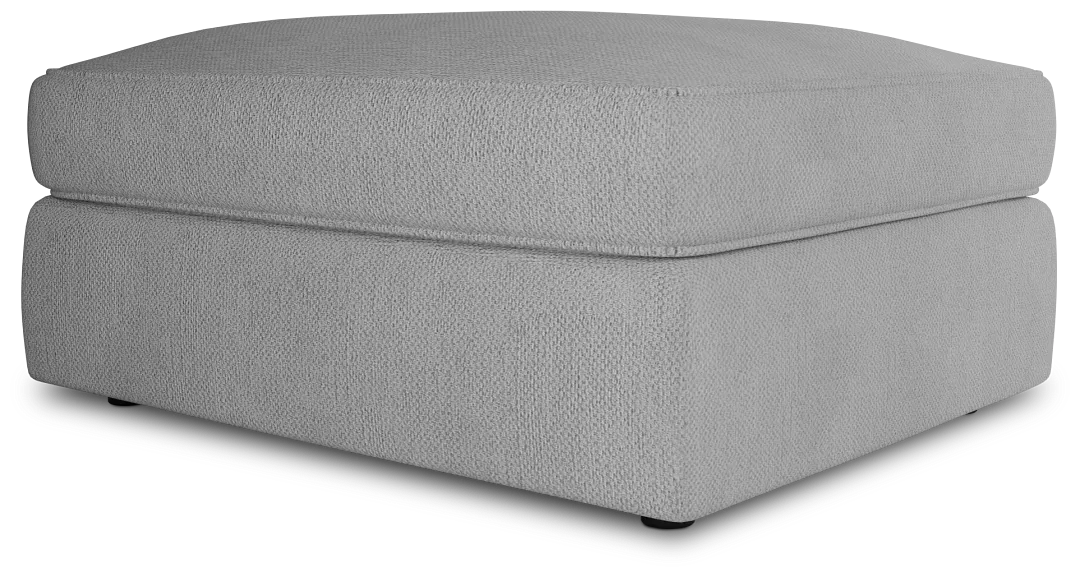 Siesta Revenue White Fabric Ottoman