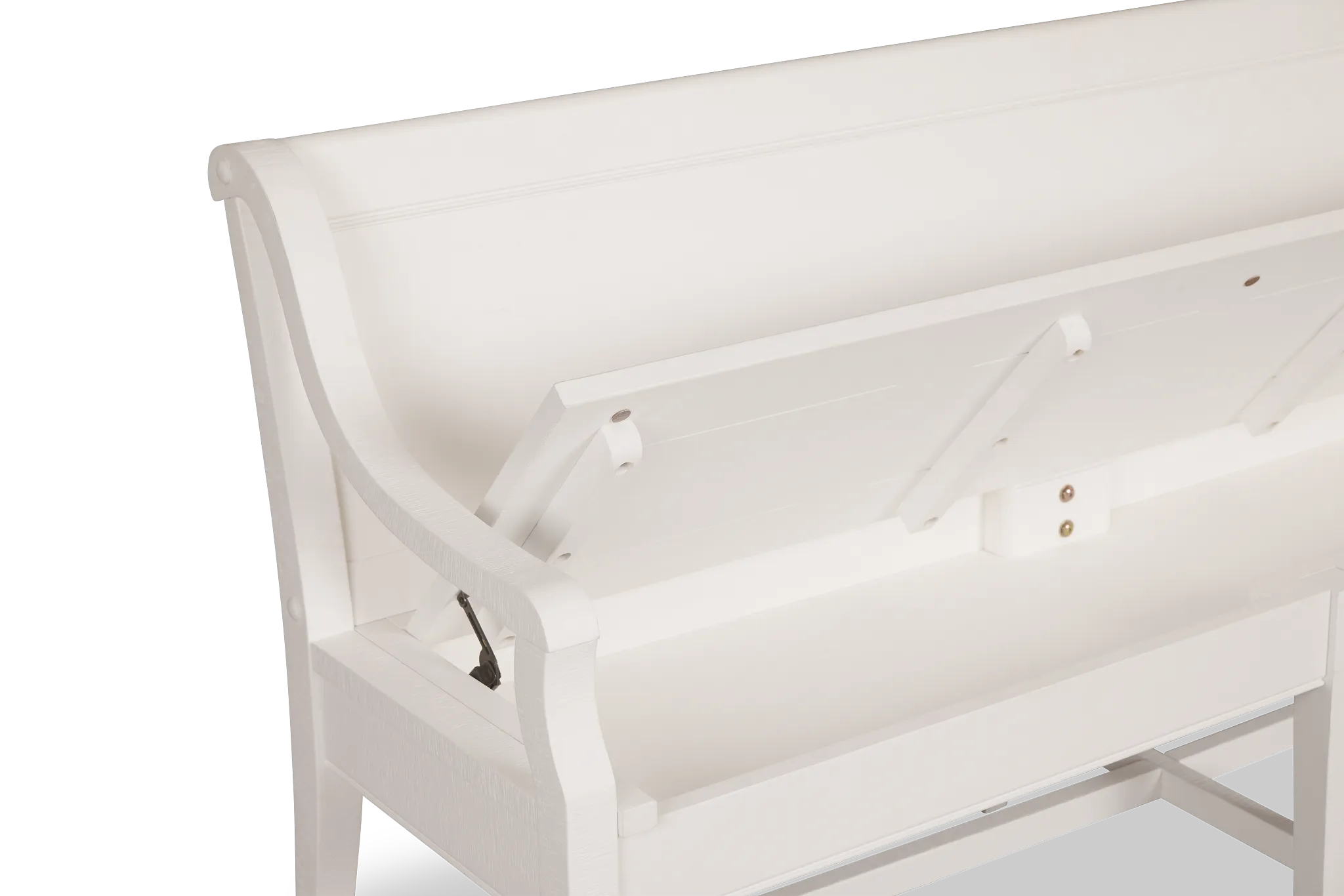 Heron Cove White Storage Dining Bench