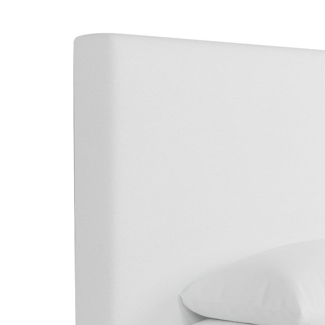 Grayton Suave White 54" Upholstered Platform Bed