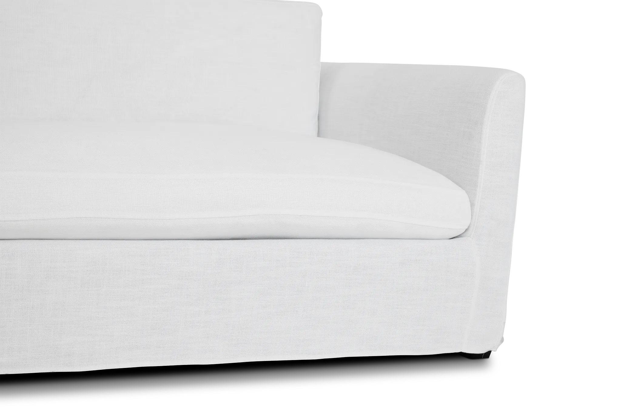 Willow 102" White Fabric Sofa