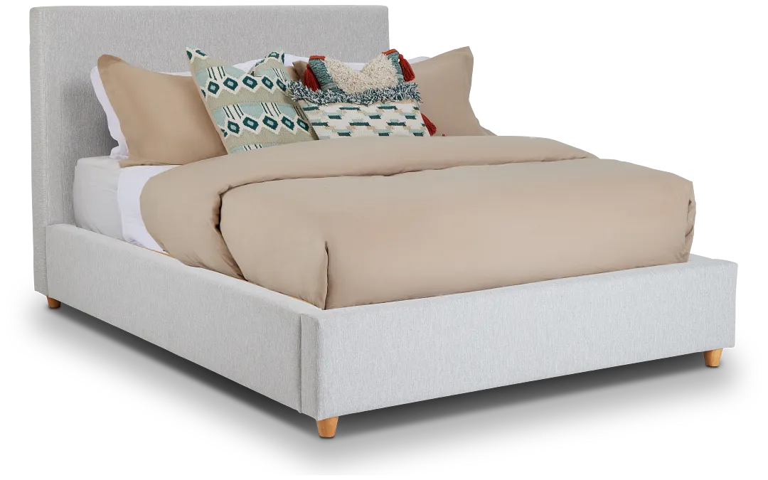 Chelsea Light Gray Uph Platform Bed