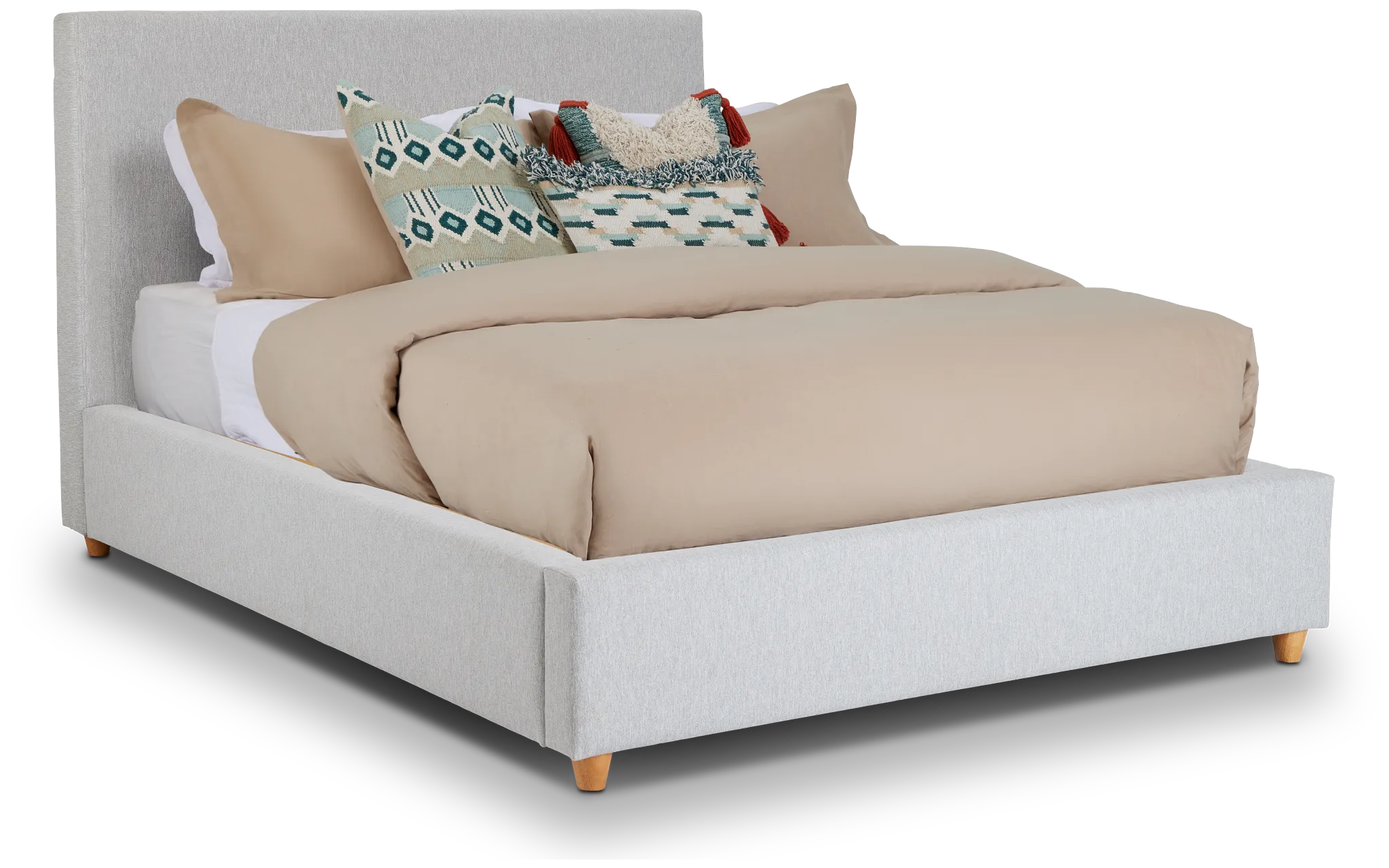 Chelsea Light Gray Uph Platform Bed