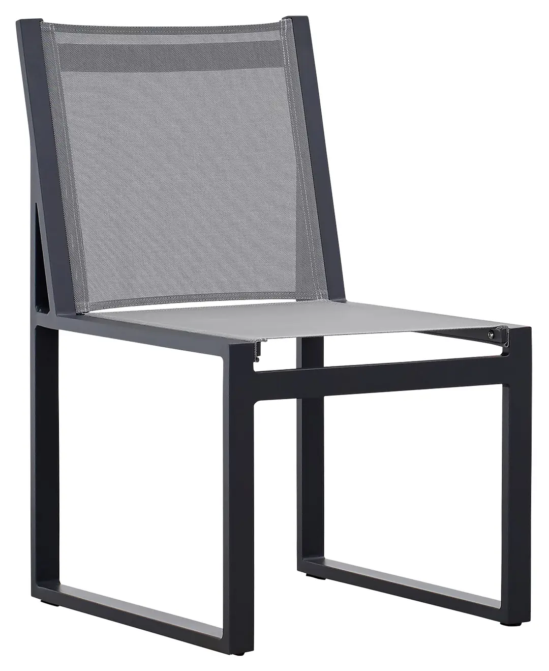 Linear2 Dark Gray Aluminum Sling Chair Linear2 Dark Gray Aluminum Sling Chair