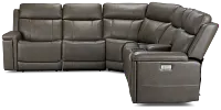 Jayden Gray Micro Medium Triple Power 2-arm Sectional