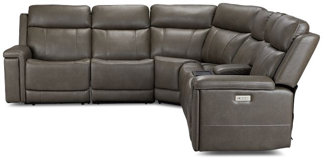 Jayden Gray Micro Medium Triple Power 2-arm Sectional