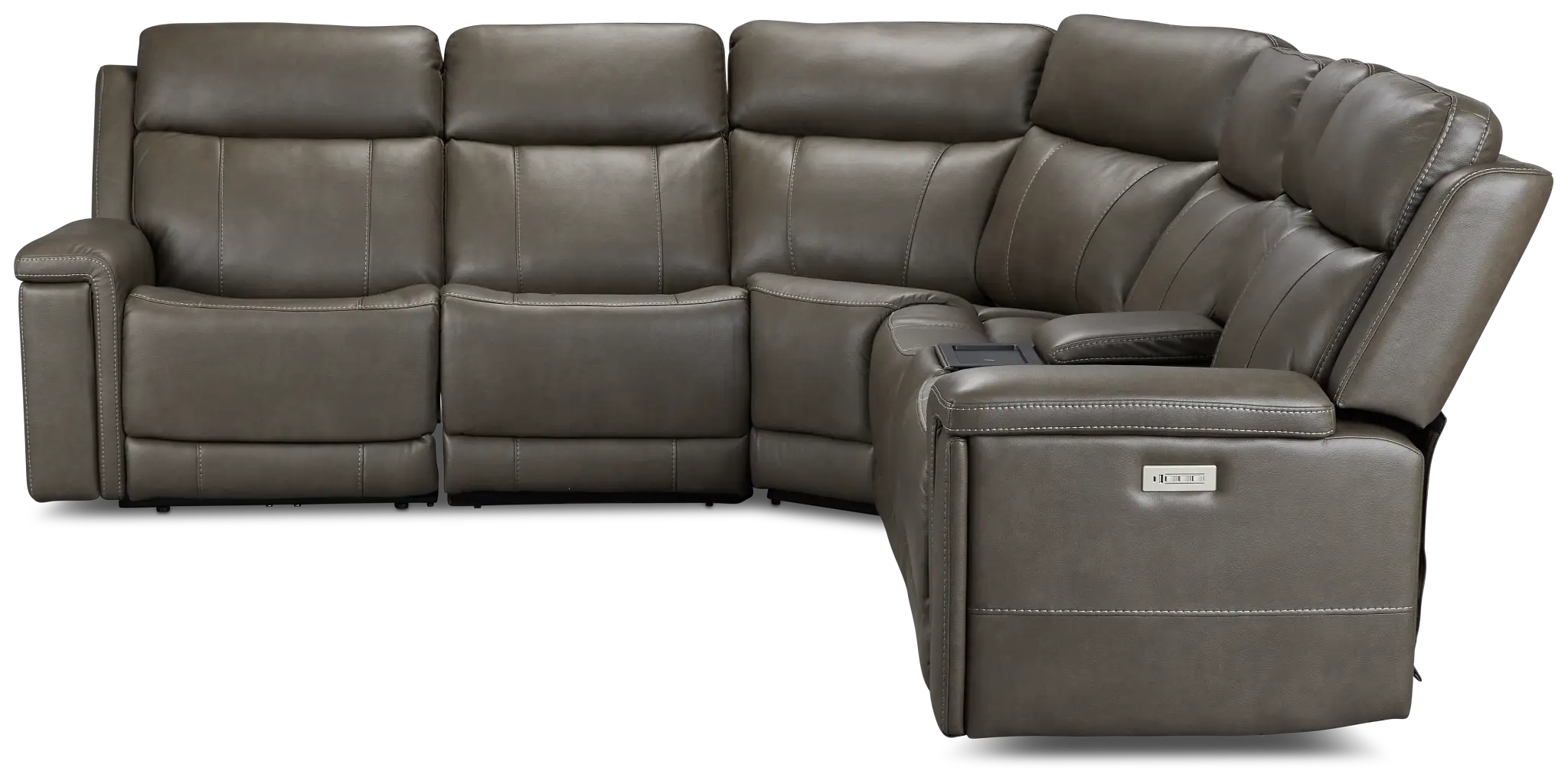 Jayden Gray Micro Medium Triple Power 2-arm Sectional Jayden Gray Micro Medium Triple Power 2-arm Sectional