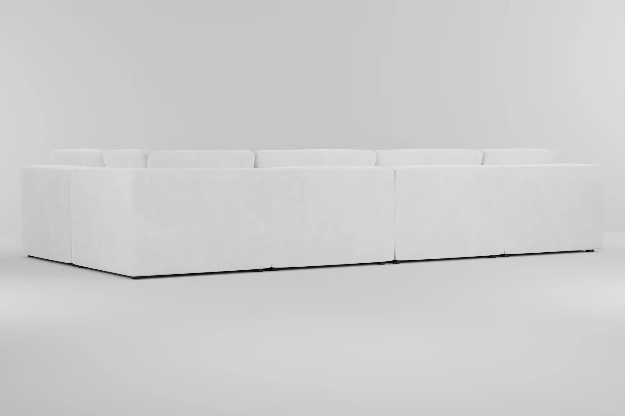 Destin Peyton White Fabric 8-piece Pit Sectional Destin Peyton White Fabric 8-piece Pit Sectional