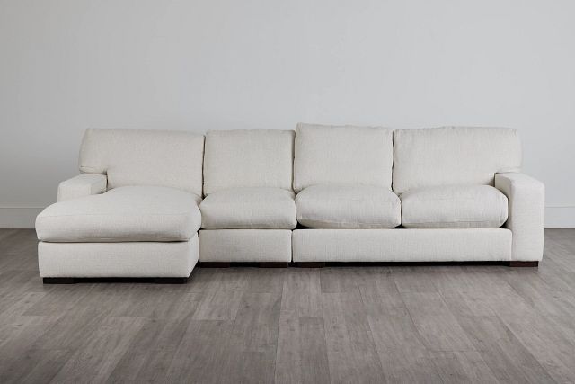 Veronica White Down Small Left Chaise Sectional