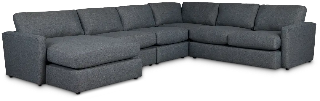 Noah Dark Gray Fabric Large Left Chaise Sectional Noah Dark Gray Fabric Large Left Chaise Sectional