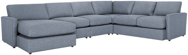 Noah Dark Gray Fabric Large Left Chaise Sectional (0)
