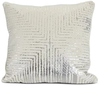 Lara Ivory 22" Square Accent Pillow