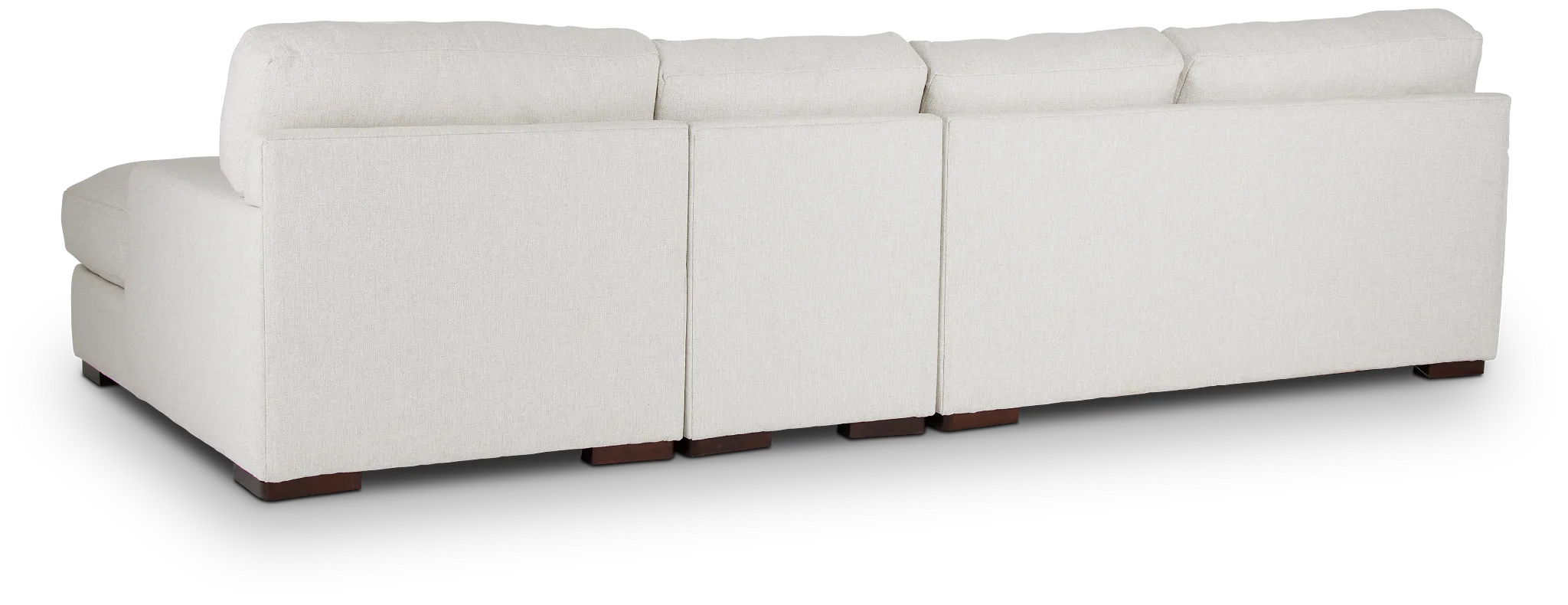 Veronica White Down Small Right Chaise Sectional