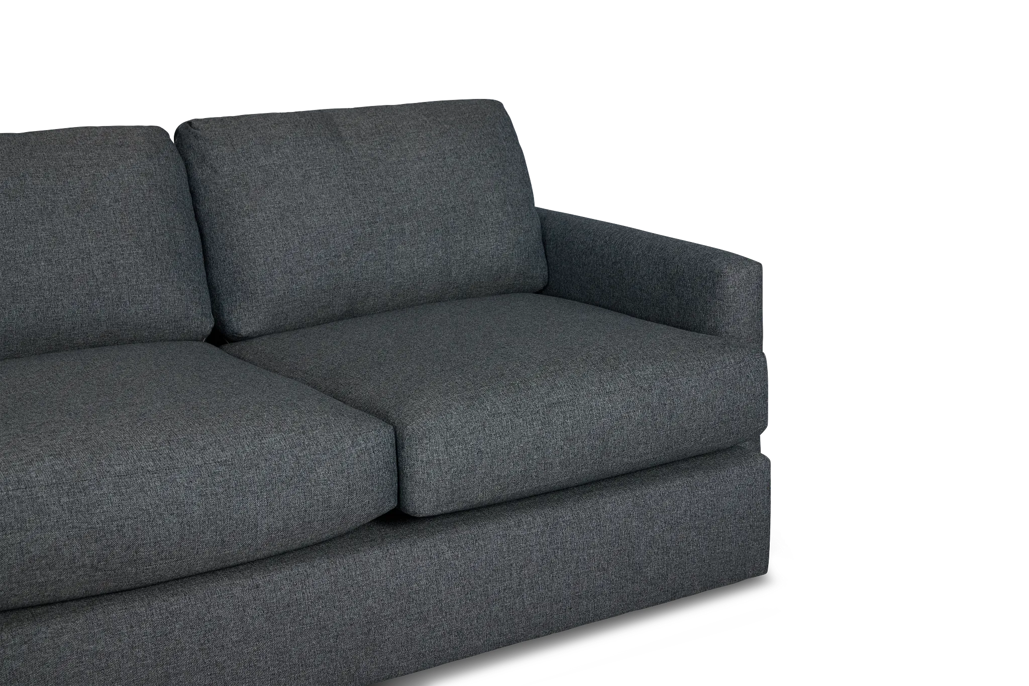 Noah Dark Gray Fabric Small Left Chaise Sectional
