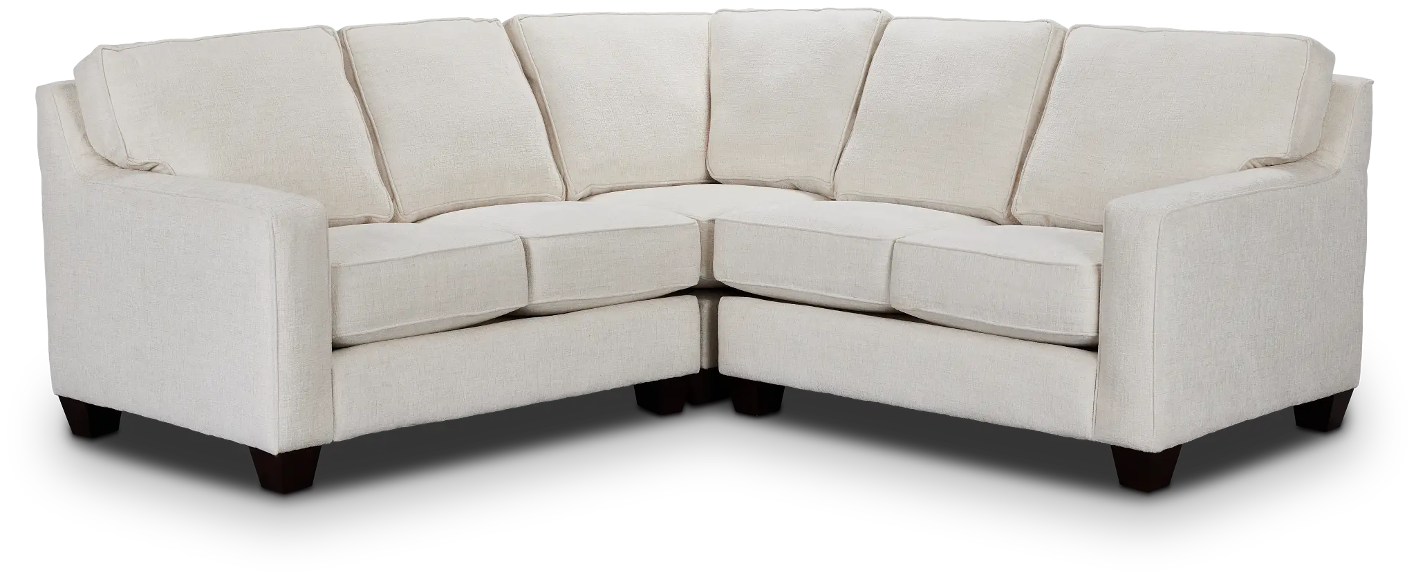 Andie White Fabric Small Two-arm Sectional Andie White Fabric Small Two-arm Sectional