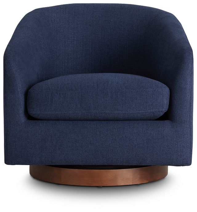 dark blue swivel chair