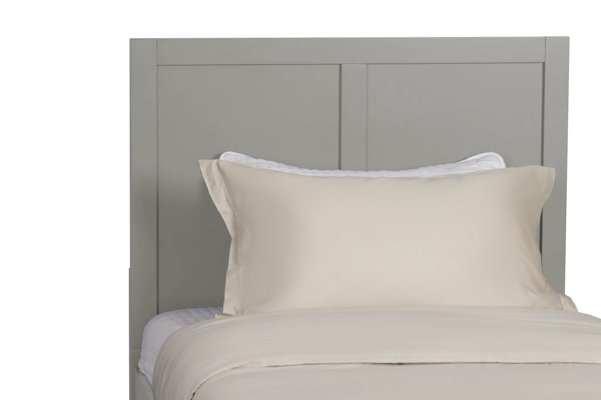 Charleston Gray Panel Bed With 4 Storage Drawers