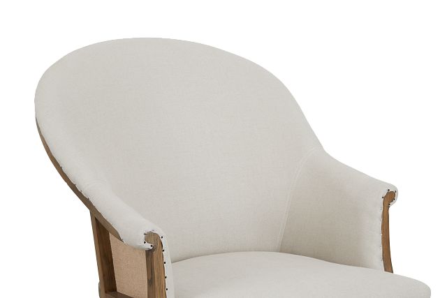 Jane Beige Upholstered Arm Chair