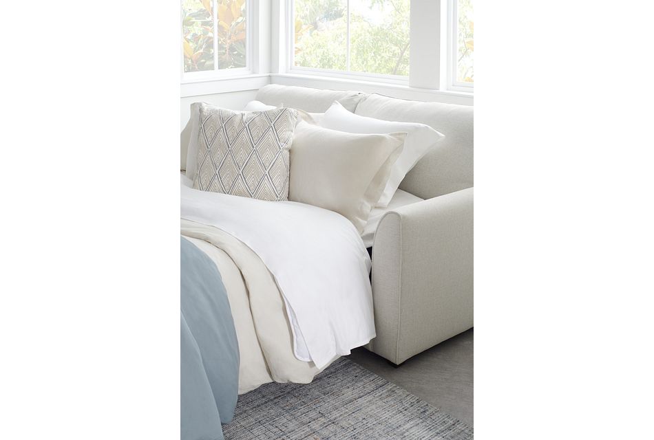 Asheville Light Taupe Fabric Innerspring Sleeper