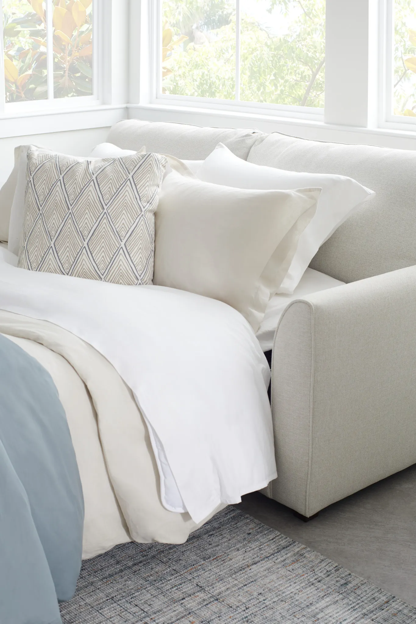 Asheville Light Taupe Fabric Innerspring Sleeper