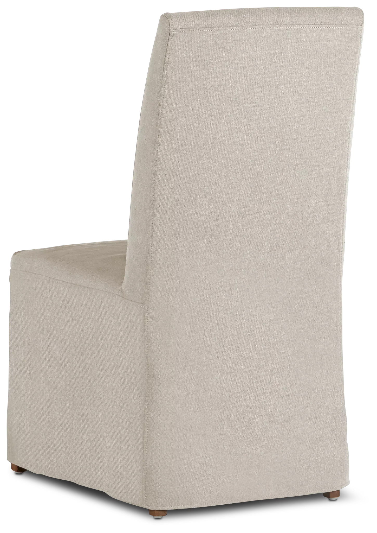 Harbor Light Beige Long Slipcover Chair With Light Tone Leg