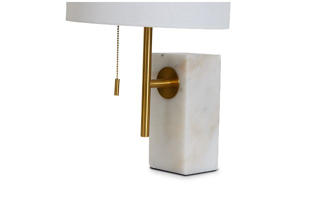 Aria White Marble Table Lamp