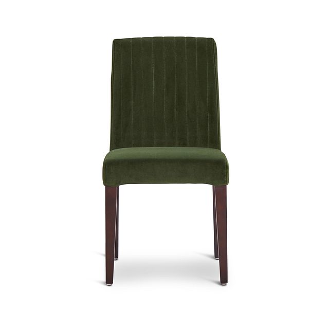 Fraser Dark Green Velvet Upholstered Side Chair (1)