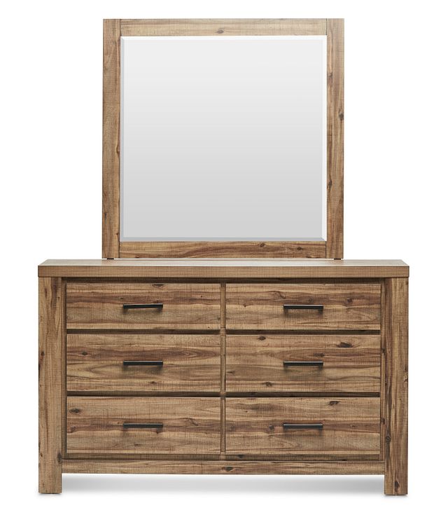 Forest Light Tone Dresser & Mirror (2)