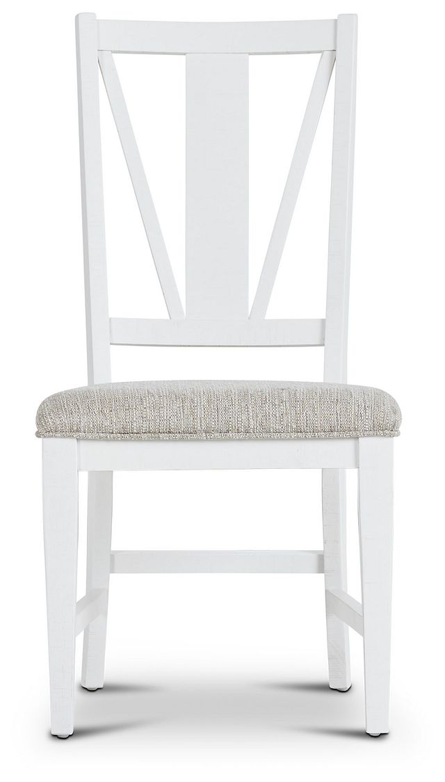Heron Cove White Upholstered Side Chair