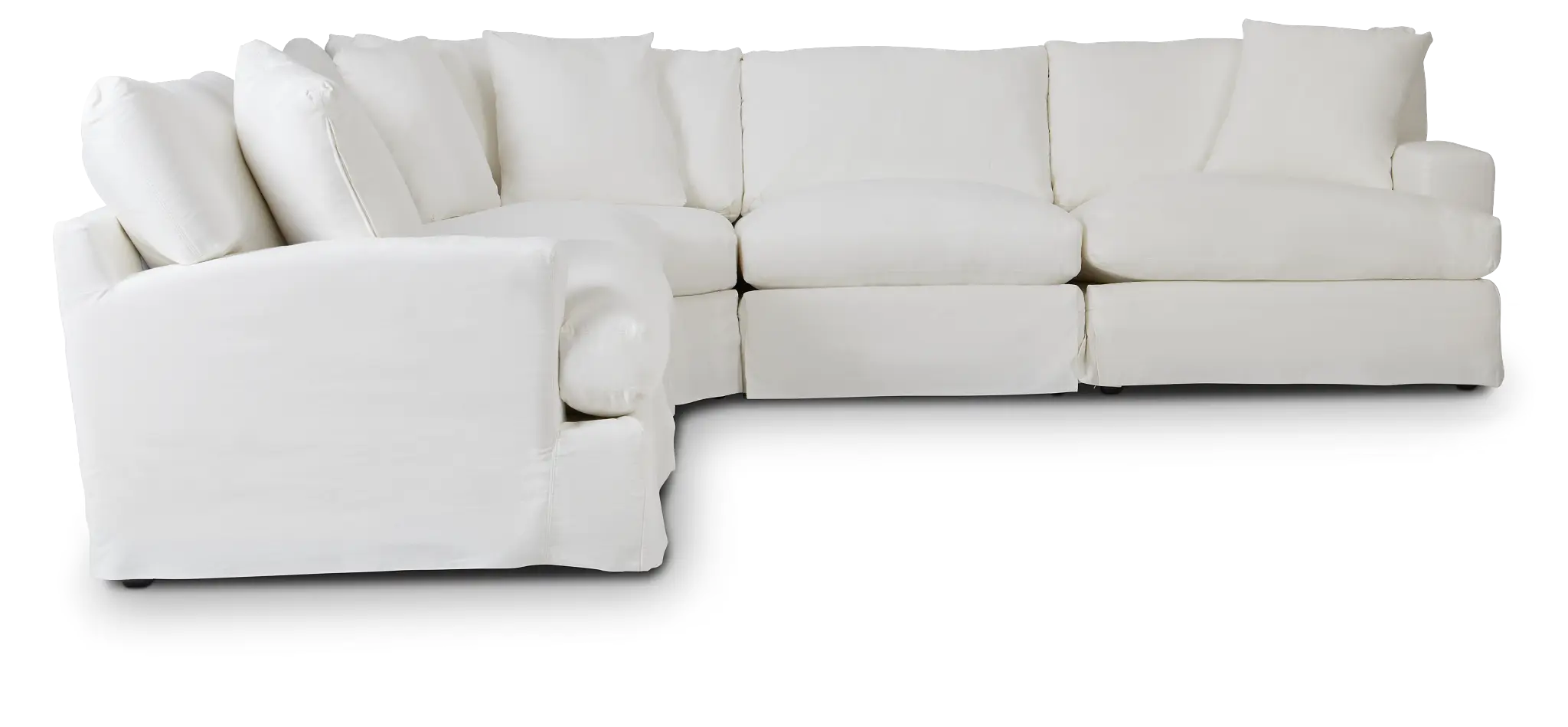 Delilah White Fabric Large Two-arm Sectional Delilah White Fabric Large Two-arm Sectional
