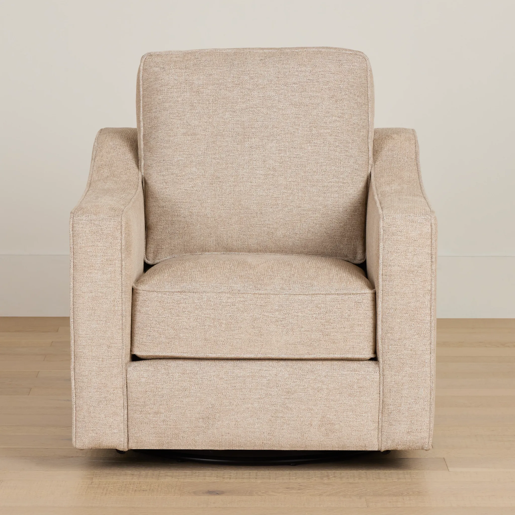 Maisie Light Brown Fabric Swivel Chair
