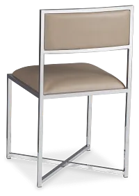 Amalfi Taupe Stnl Steel Upholstered Side Chair