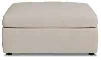 Destin Sutton Beige Fabric Cocktail Ottoman