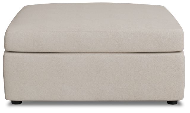 Destin Sutton Beige Fabric Cocktail Ottoman