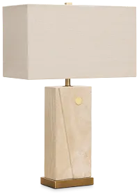 Keyla White Stone Table Lamp