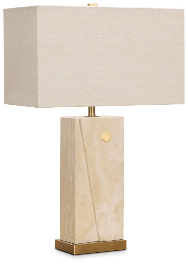 Keyla White Stone Table Lamp