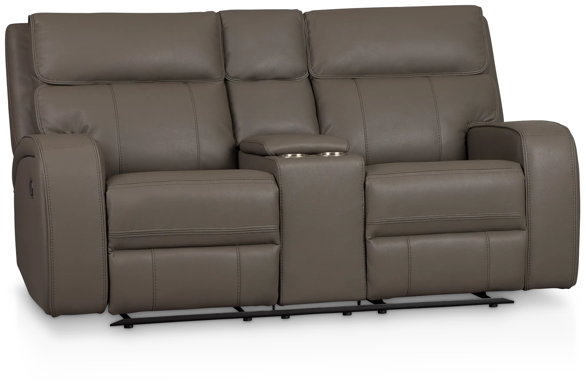 Rhett Gray Micro Reclining Console Loveseat