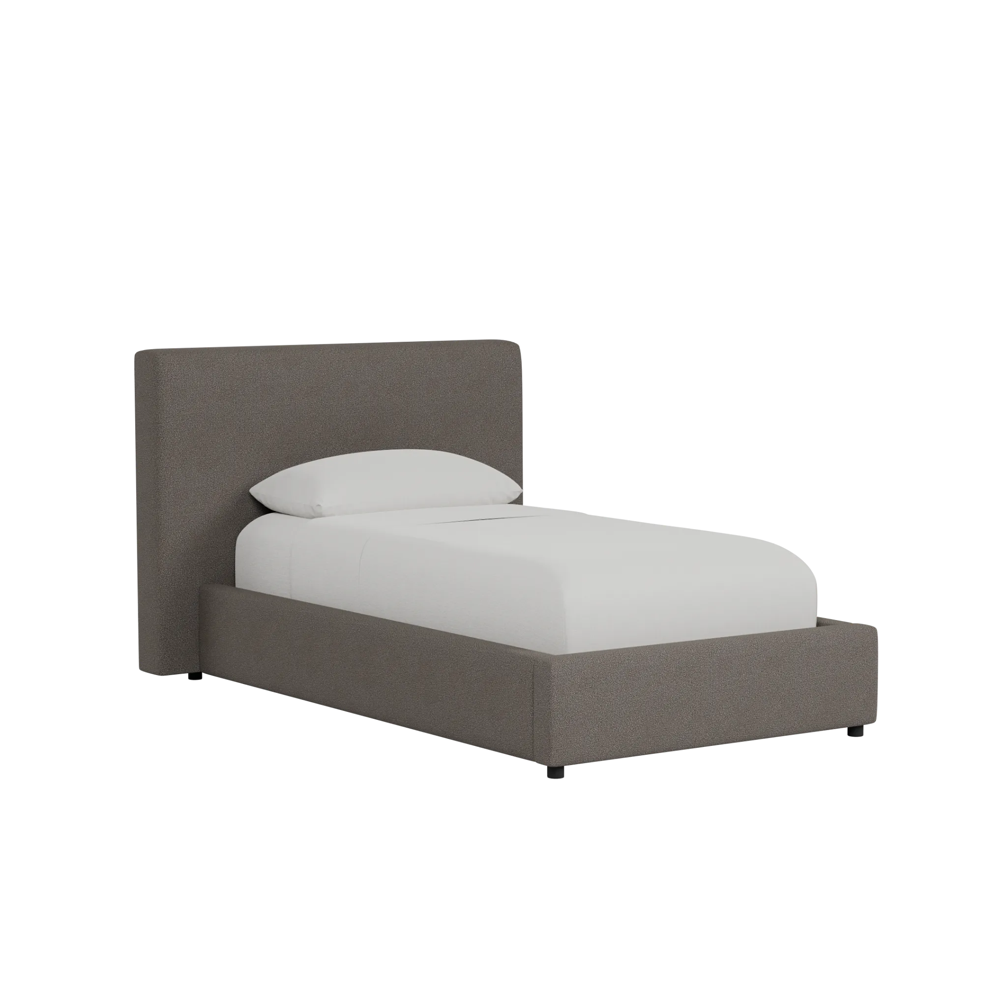 Grayton Revenue Beige 44" Upholstered Platform Bed
