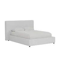 Grayton Revenue White 44" Upholstered Platform Bed
