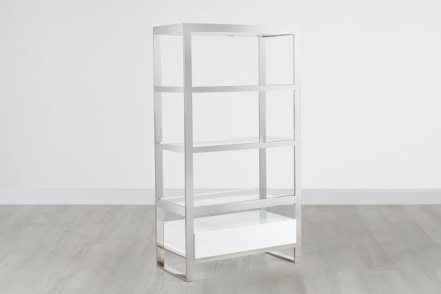 Miami White Open Bookcase