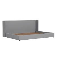Captiva Delray Light Gray 48" Upholstered Shelter Bed